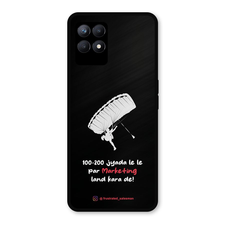 Marketing Land Kara De Black Metal Back Case for Realme Narzo 50