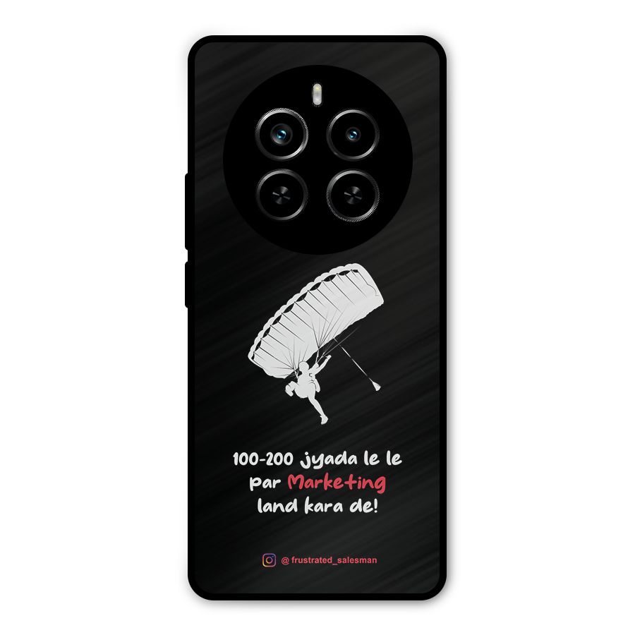 Marketing Land Kara De Black Metal Back Case for Realme P1 Pro