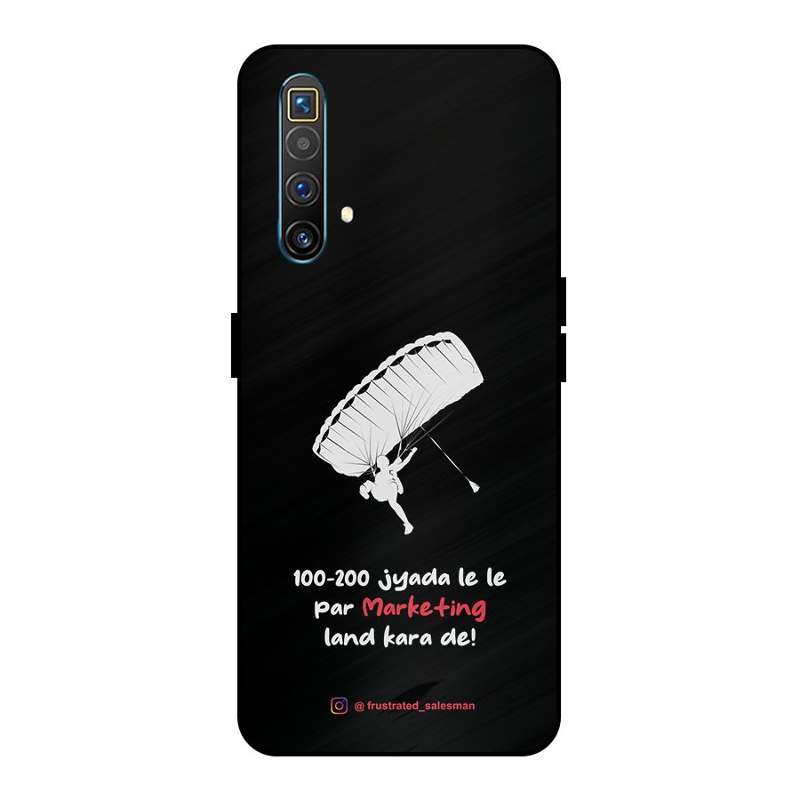 Marketing Land Kara De Black Metal Back Case for Realme X3