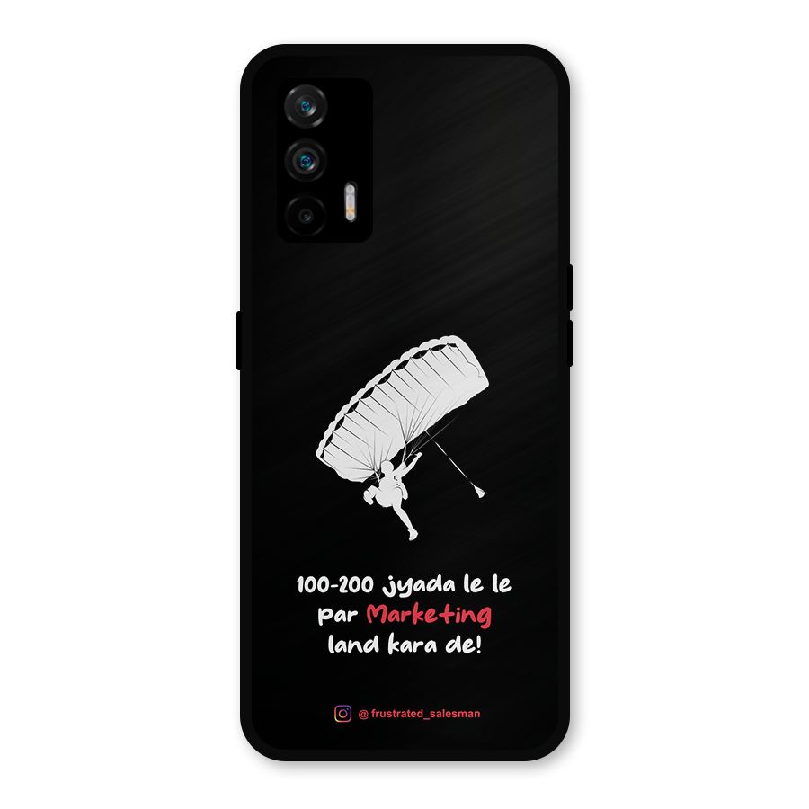 Marketing Land Kara De Black Metal Back Case for Realme X7 Max