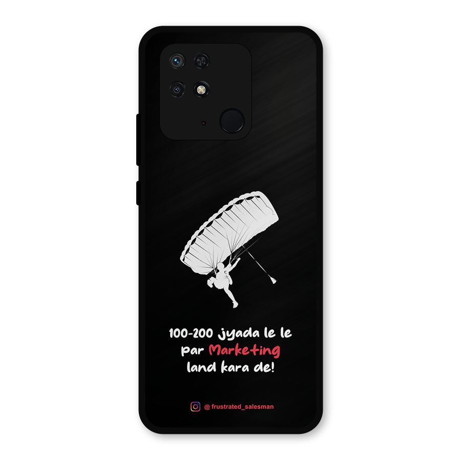 Marketing Land Kara De Black Metal Back Case for Redmi 10 Power