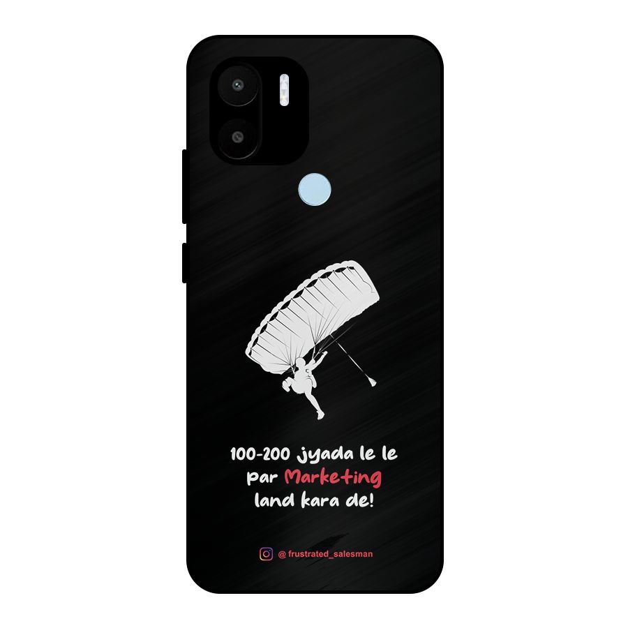 Marketing Land Kara De Black Metal Back Case for Redmi A1+