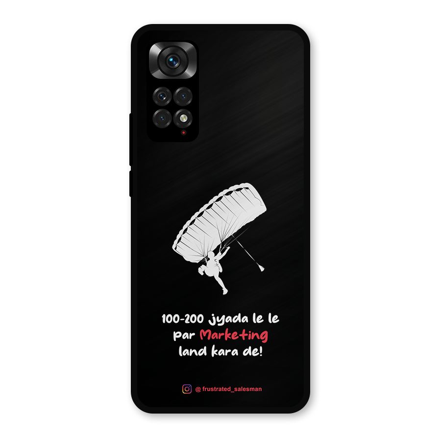 Marketing Land Kara De Black Metal Back Case for Redmi Note 11s