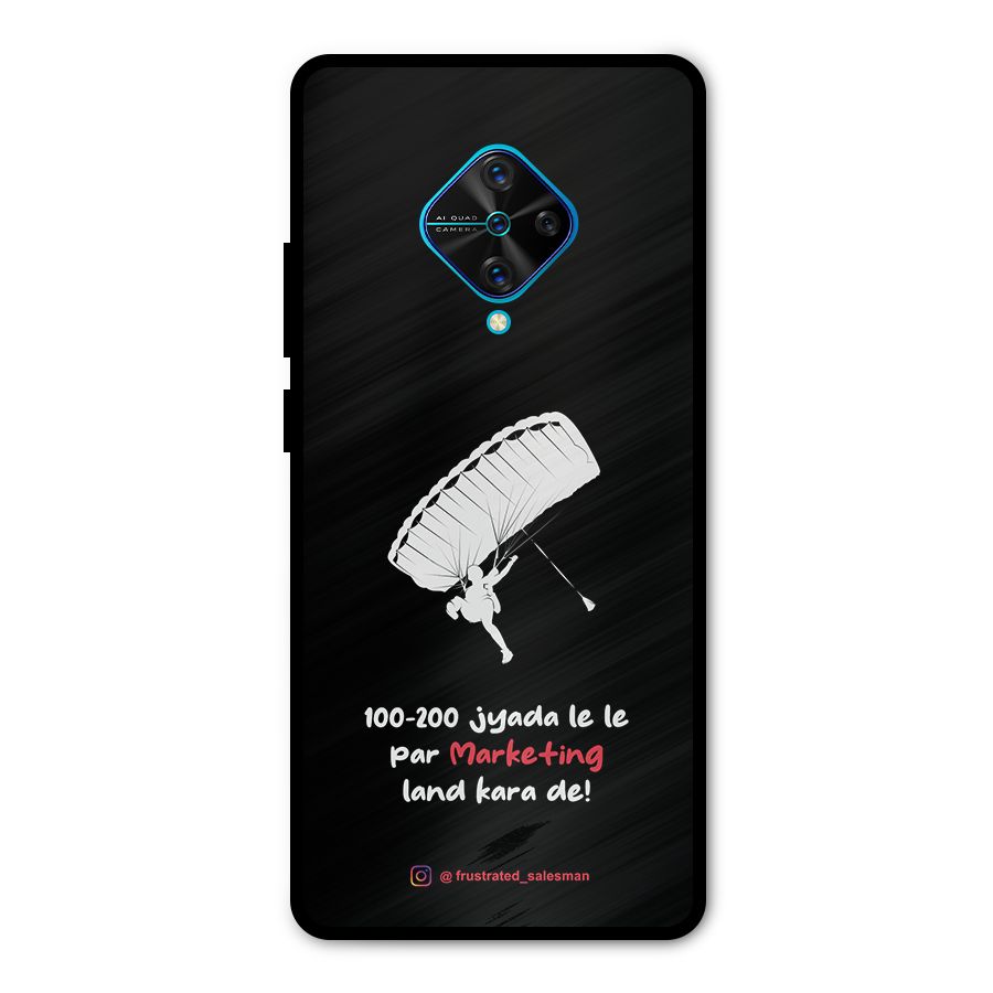 Marketing Land Kara De Black Metal Back Case for Vivo S1 Pro