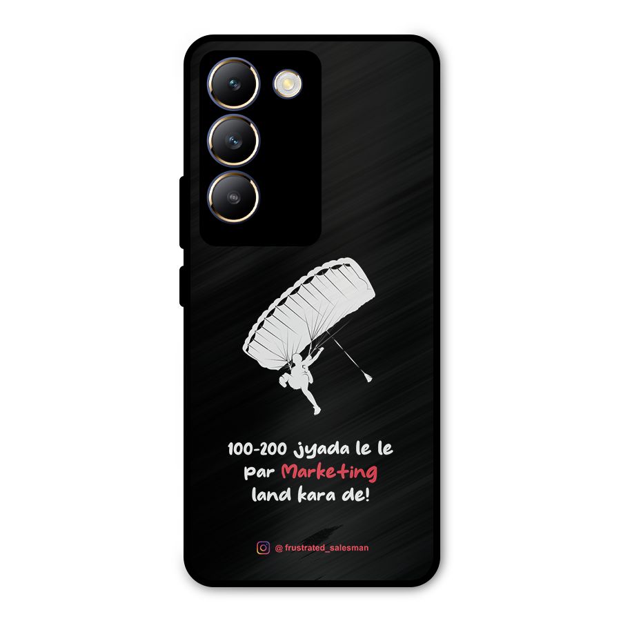 Marketing Land Kara De Black Metal Back Case for Vivo T3 5G