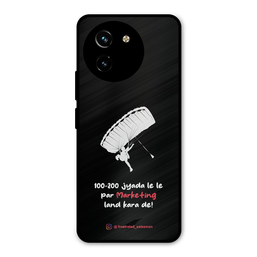 Marketing Land Kara De Black Metal Back Case for Vivo T3x