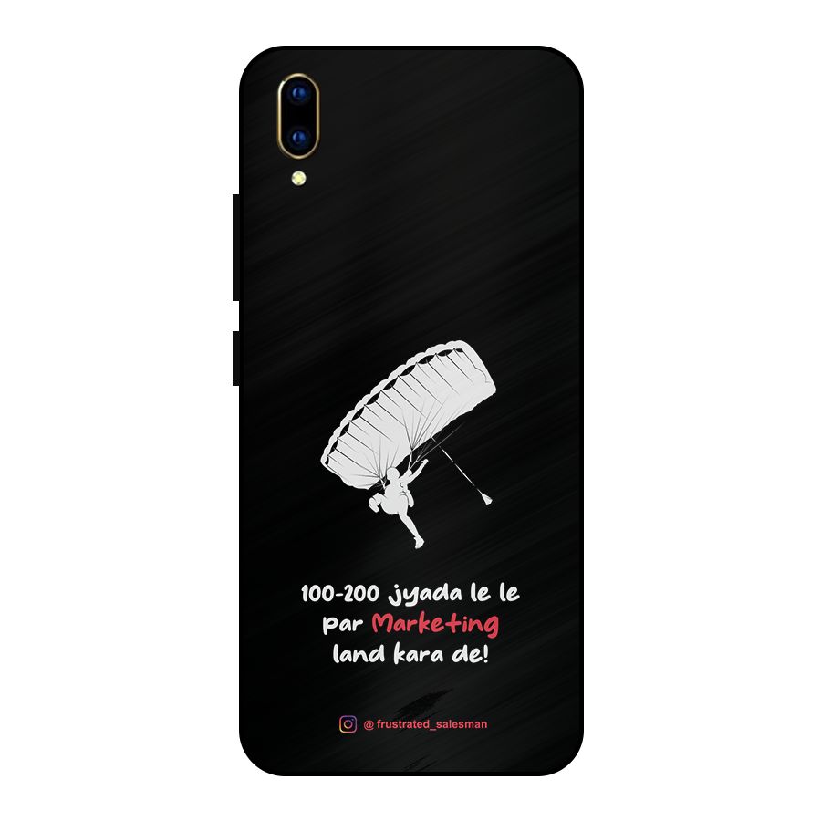 Marketing Land Kara De Black Metal Back Case for Vivo V11 Pro