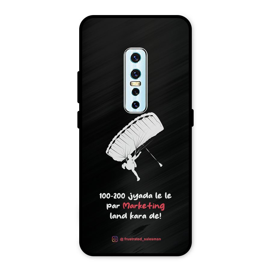 Marketing Land Kara De Black Metal Back Case for Vivo V17 Pro