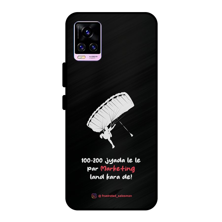 Marketing Land Kara De Black Metal Back Case for Vivo V20 Pro
