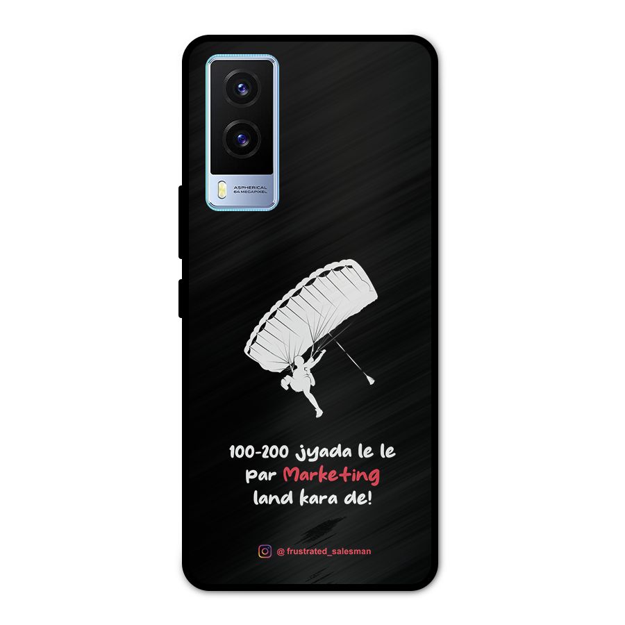 Marketing Land Kara De Black Metal Back Case for Vivo V21e 5G