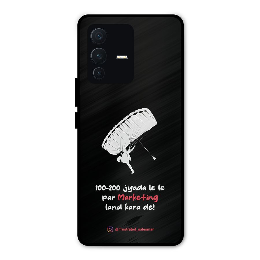 Marketing Land Kara De Black Metal Back Case for Vivo V23 Pro