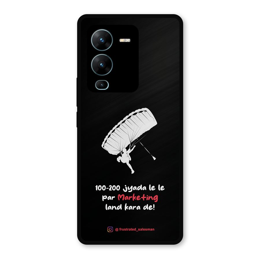 Marketing Land Kara De Black Metal Back Case for Vivo V25 Pro