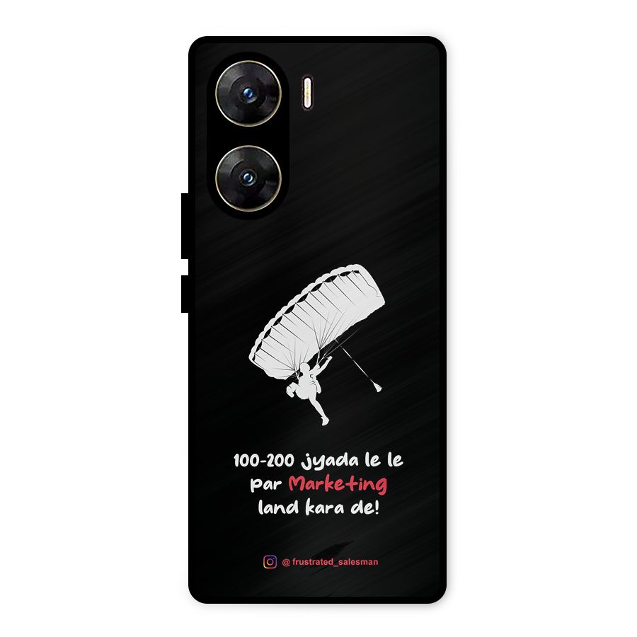 Marketing Land Kara De Black Metal Back Case for Vivo V29e