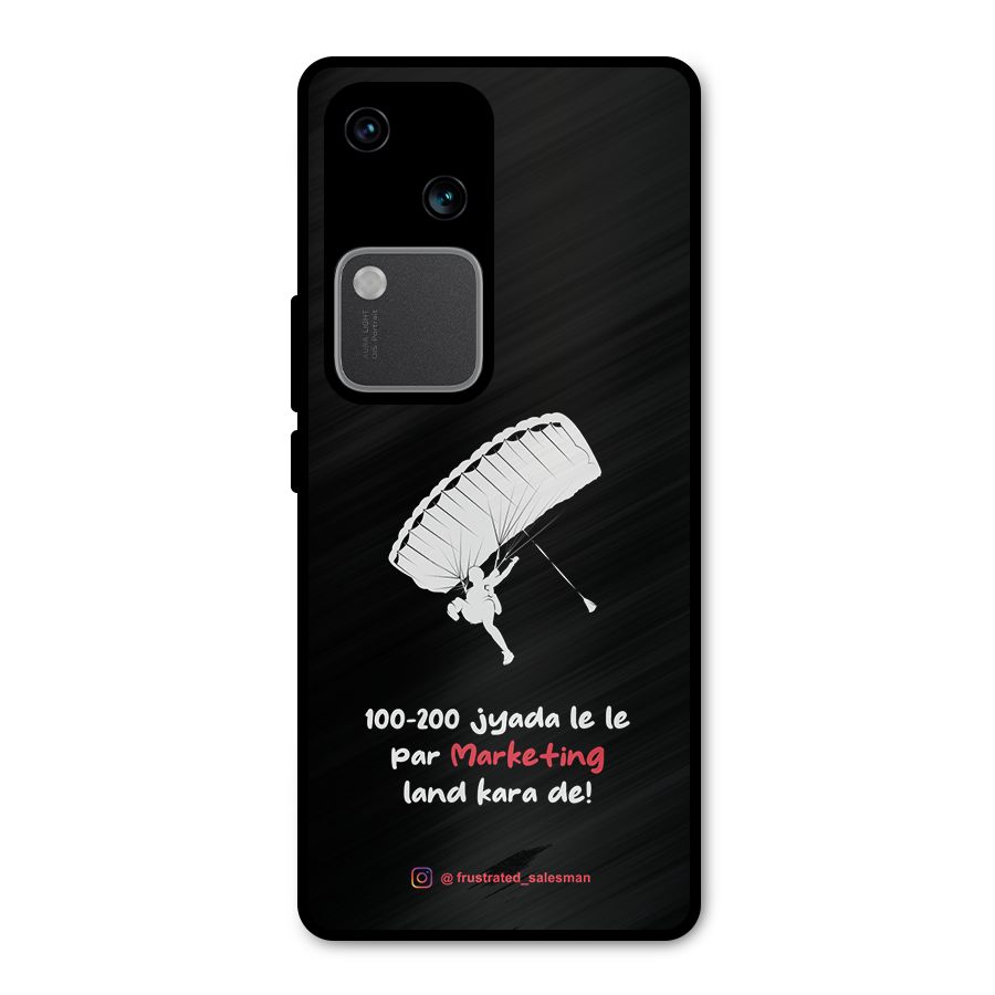 Marketing Land Kara De Black Metal Back Case for Vivo V30
