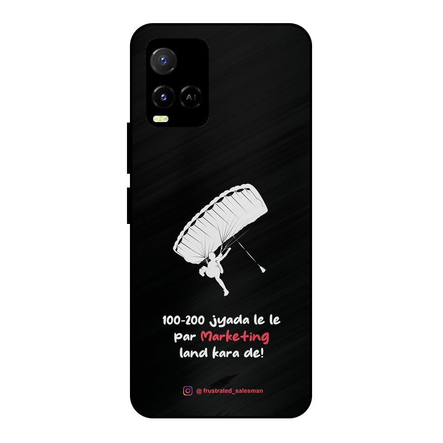Marketing Land Kara De Black Metal Back Case for Vivo Y21A