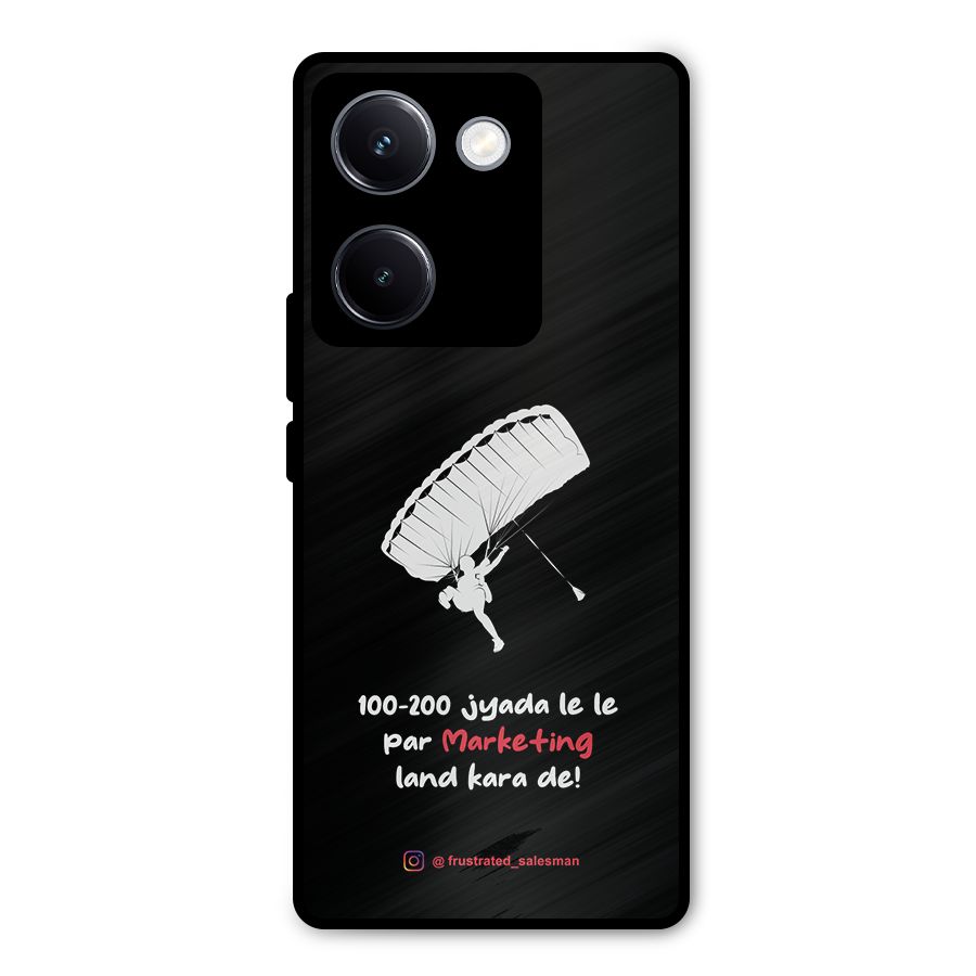 Marketing Land Kara De Black Metal Back Case for Vivo Y300 Plus