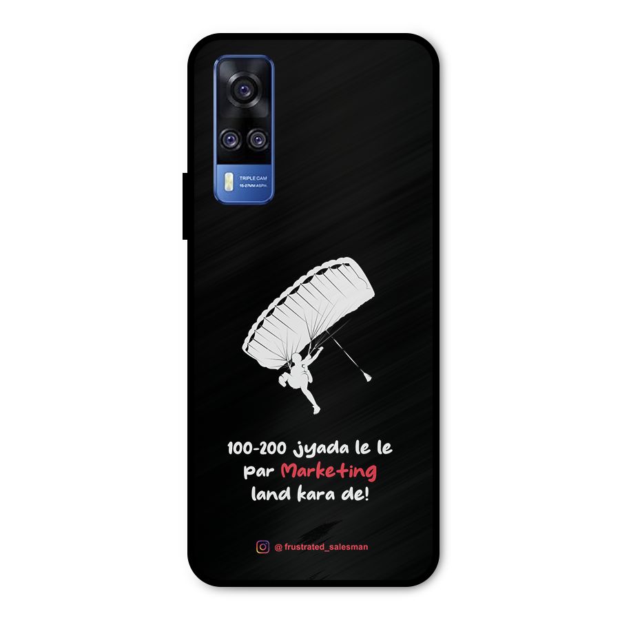 Marketing Land Kara De Black Metal Back Case for Vivo Y51A