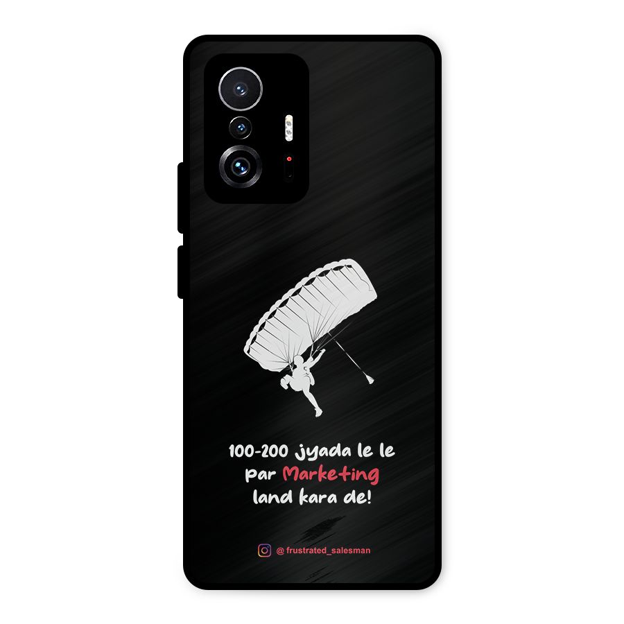 Marketing Land Kara De Black Metal Back Case for Xiaomi 11T Pro