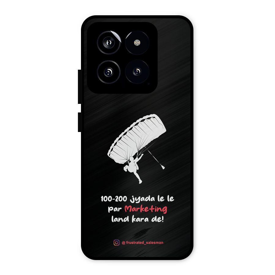 Marketing Land Kara De Black Metal Back Case for Xiaomi 14