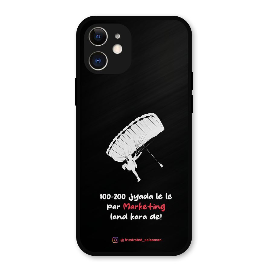 Marketing Land Kara De Black Metal Back Case for iPhone 12
