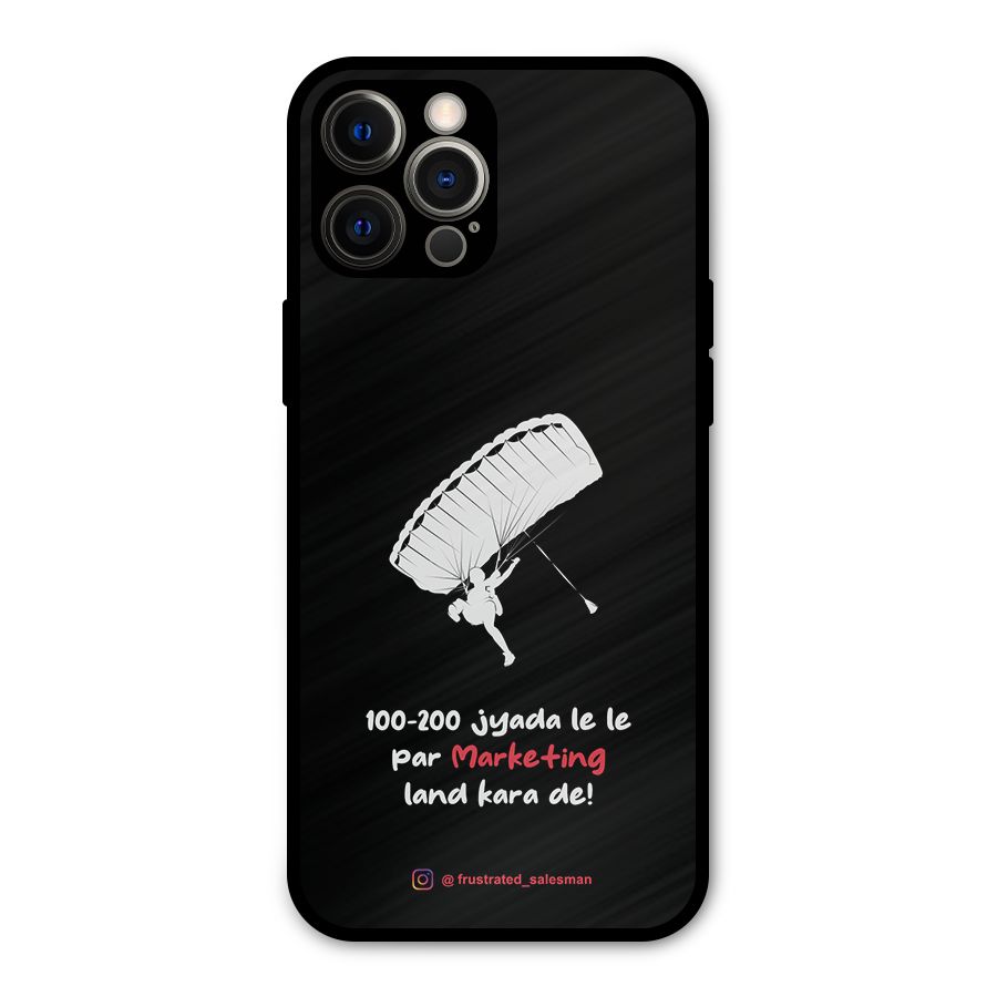 Marketing Land Kara De Black Metal Back Case for iPhone 12 Pro Max