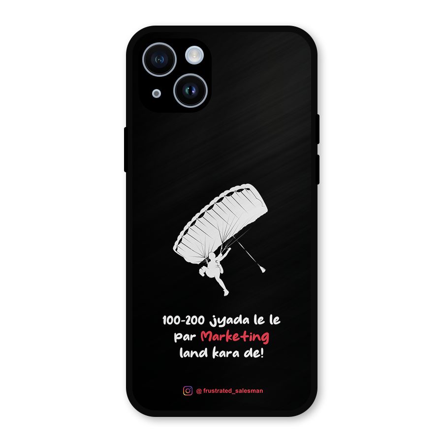 Marketing Land Kara De Black Metal Back Case for iPhone 14