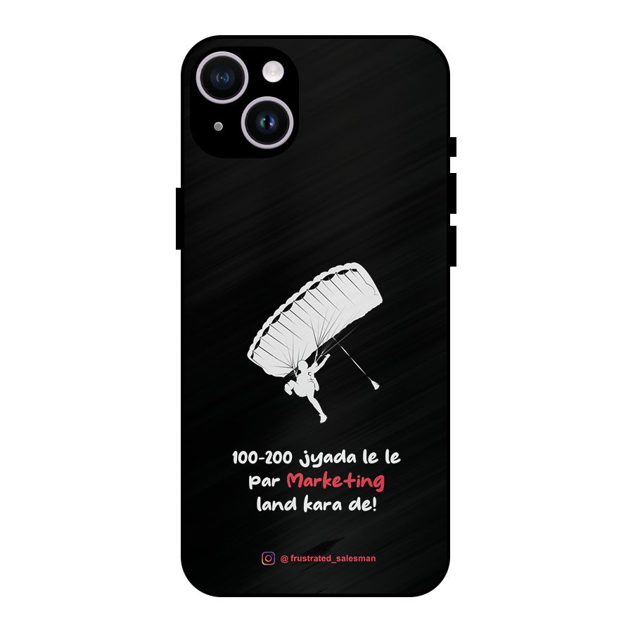 Marketing Land Kara De Black Metal Back Case for iPhone 14 Plus