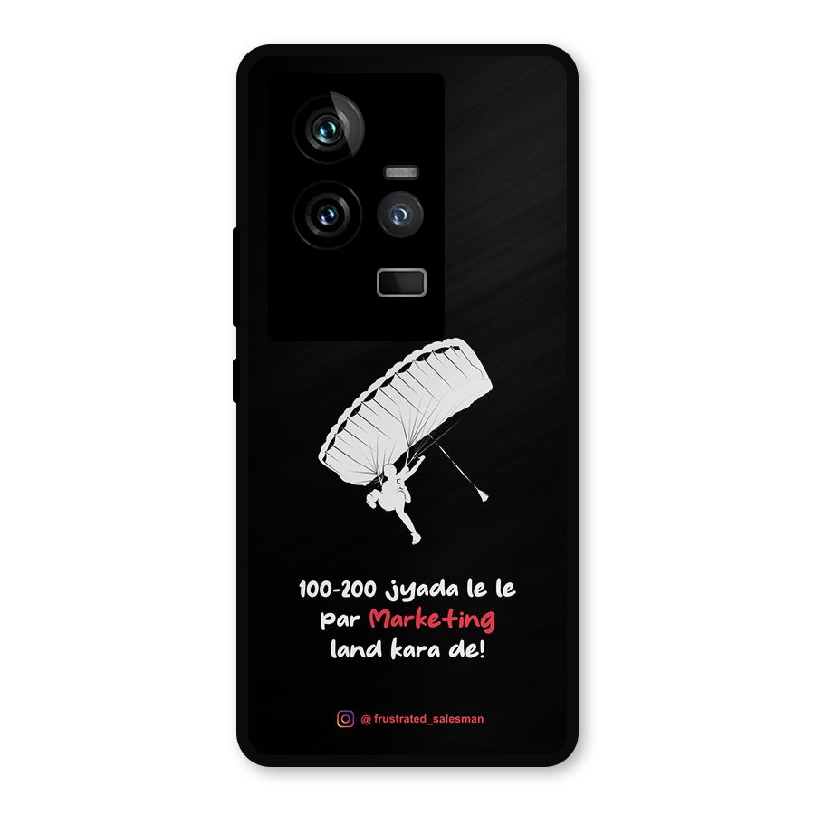 Marketing Land Kara De Black Metal Back Case for iQOO 11 5G