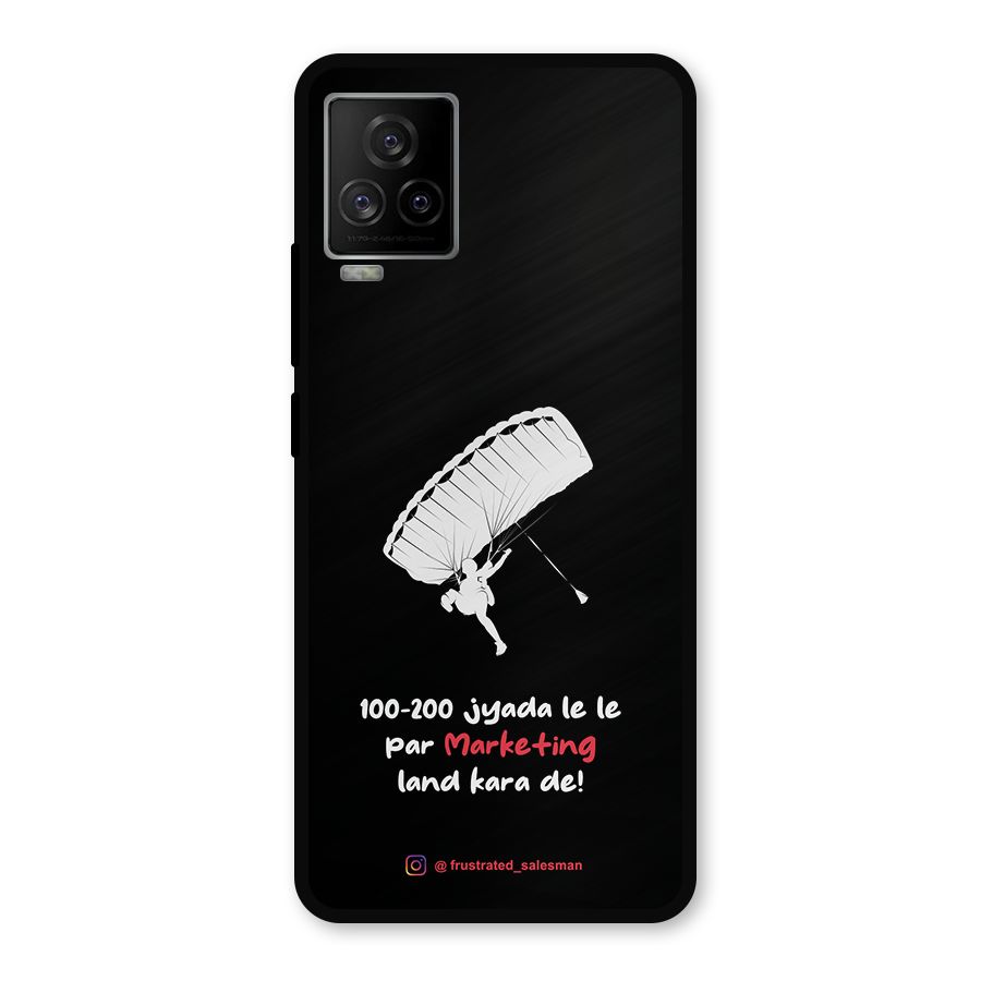 Marketing Land Kara De Black Metal Back Case for iQOO 7 Legend 5G