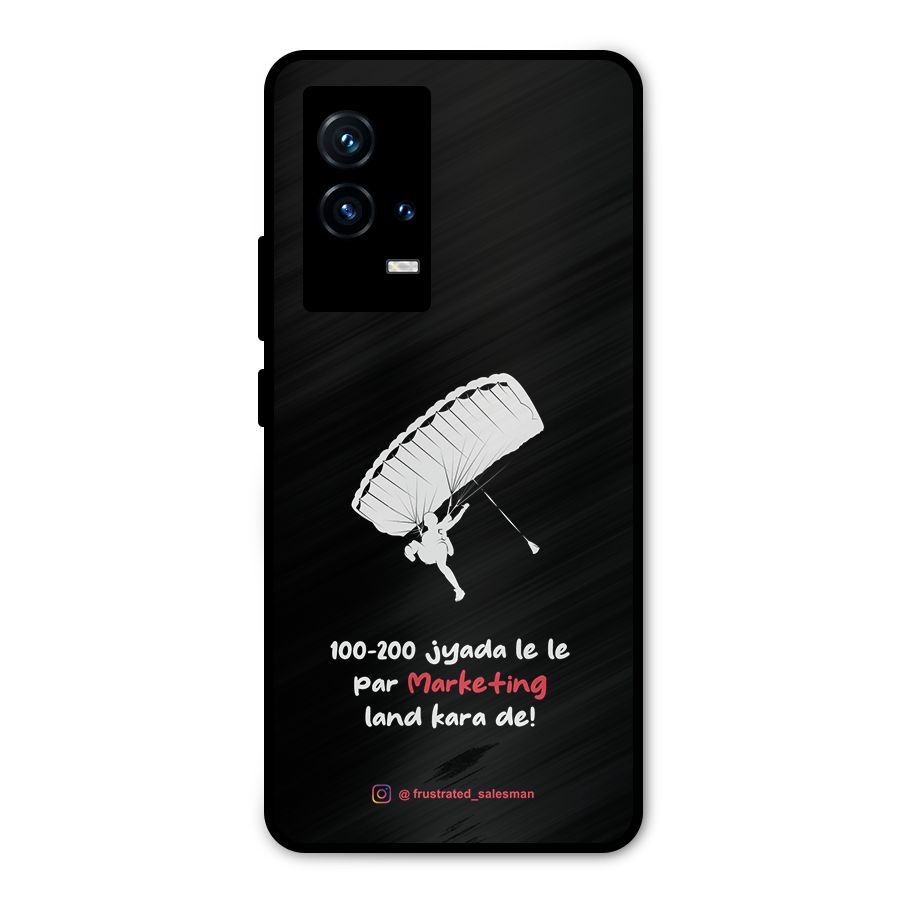 Marketing Land Kara De Black Metal Back Case for iQOO 9 5G
