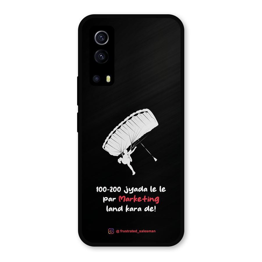 Marketing Land Kara De Black Metal Back Case for iQOO Z3