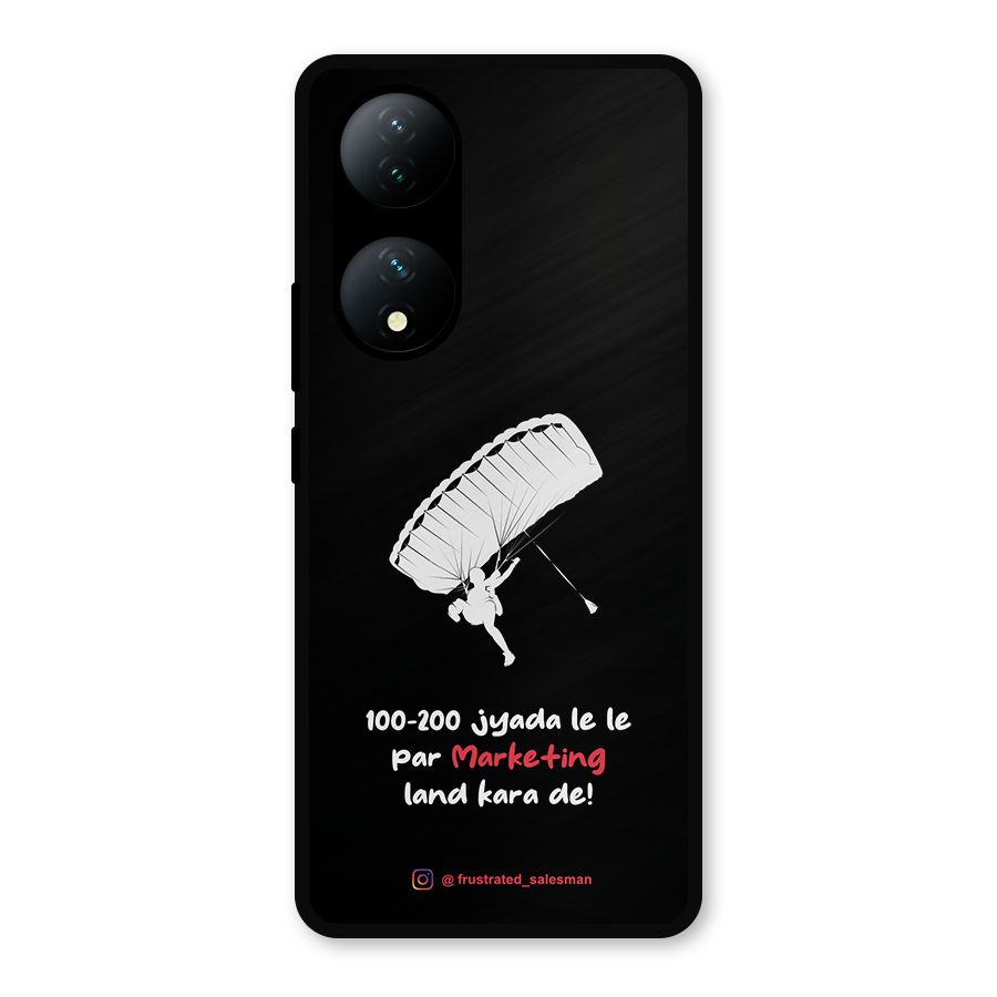 Marketing Land Kara De Black Metal Back Case for iQOO Z7