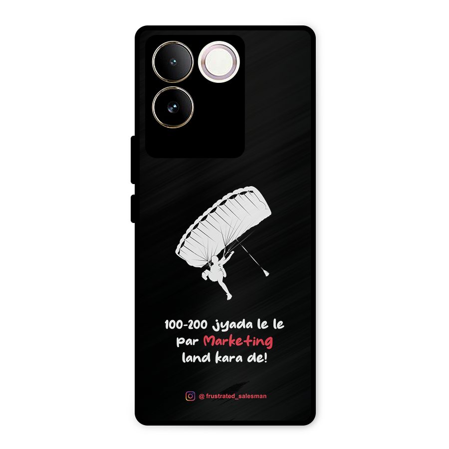 Marketing Land Kara De Black Metal Back Case for iQOO Z7 Pro