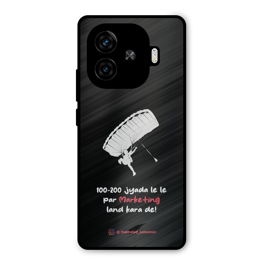 Marketing Land Kara De Black Metal Back Case for iQOO Z9 Turbo