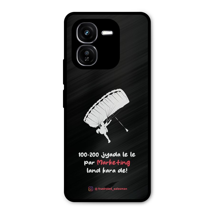 Marketing Land Kara De Black Metal Back Case for iQOO Z9x