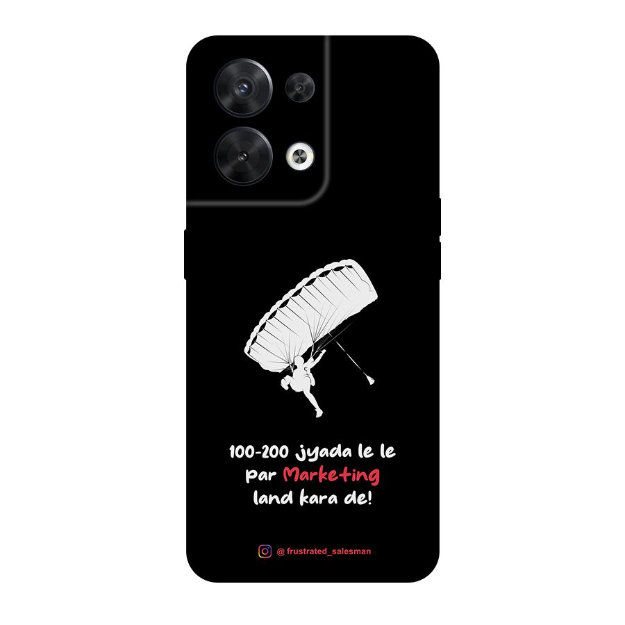Marketing Land Kara De Black Original Polycarbonate Back Case for Oppo Reno8 5G