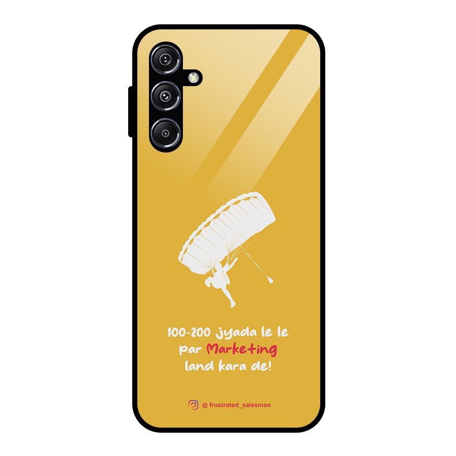 Marketing Land Kara De Mustard Yellow Glass Back Case for Galaxy M34 5G