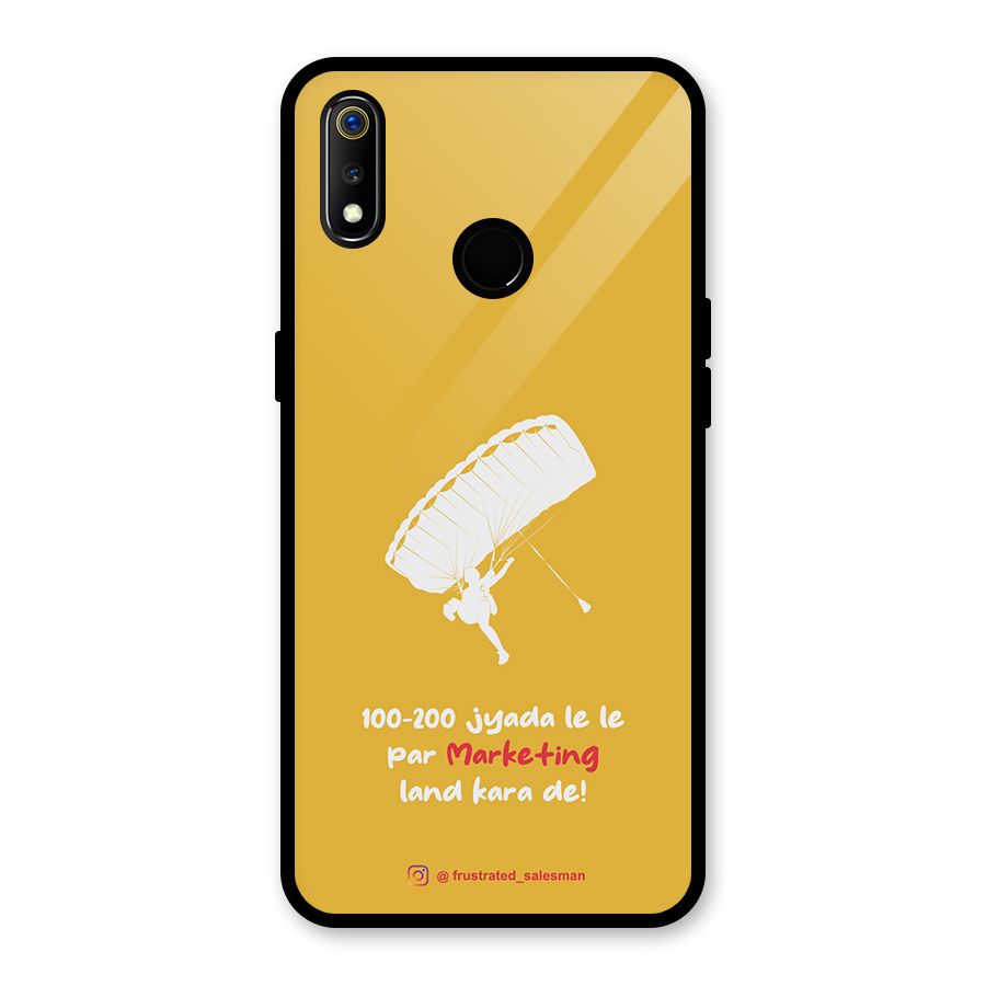 Marketing Land Kara De Mustard Yellow Glass Back Case for Realme 3i