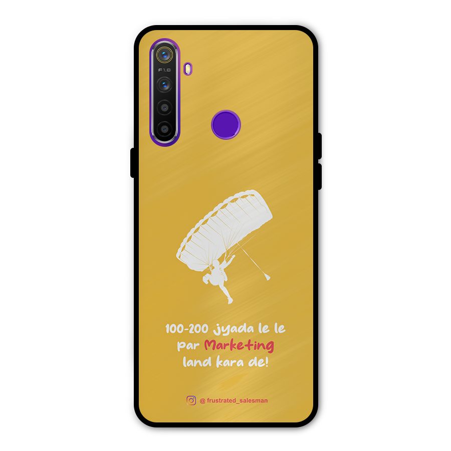 Marketing Land Kara De Mustard Yellow Glass Back Case for Realme 5s