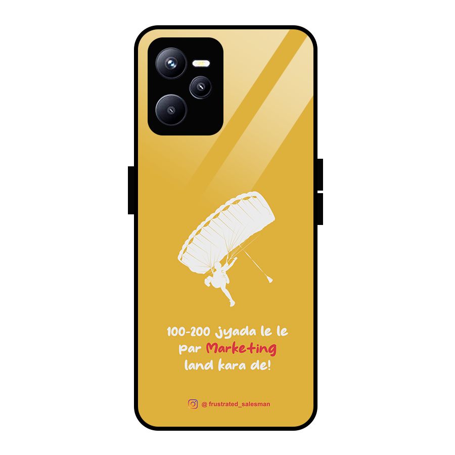 Marketing Land Kara De Mustard Yellow Glass Back Case for Realme C35