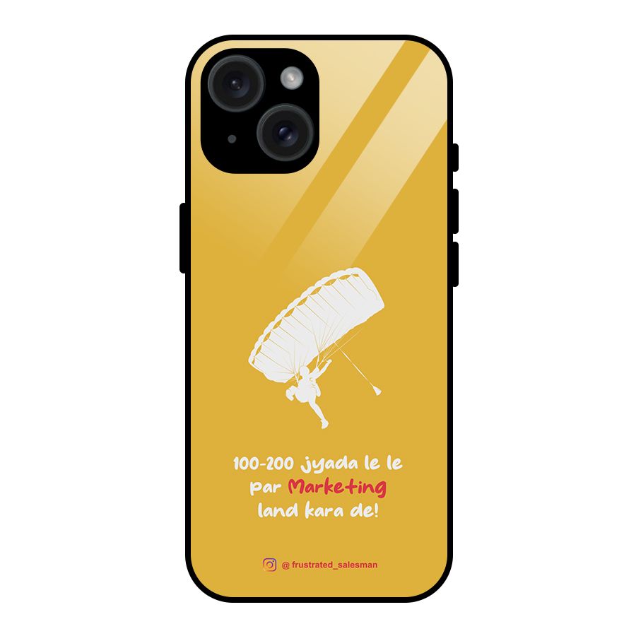 Marketing Land Kara De Mustard Yellow Glass Back Case for iPhone 15