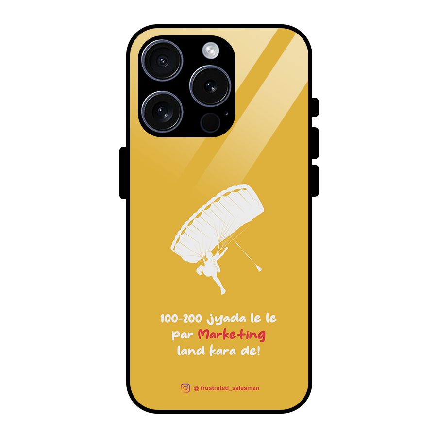 Marketing Land Kara De Mustard Yellow Glass Back Case for iPhone 15 Pro
