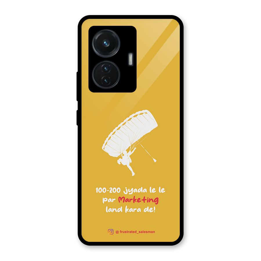 Marketing Land Kara De Mustard Yellow Glass Back Case for iQOO Z6 44W