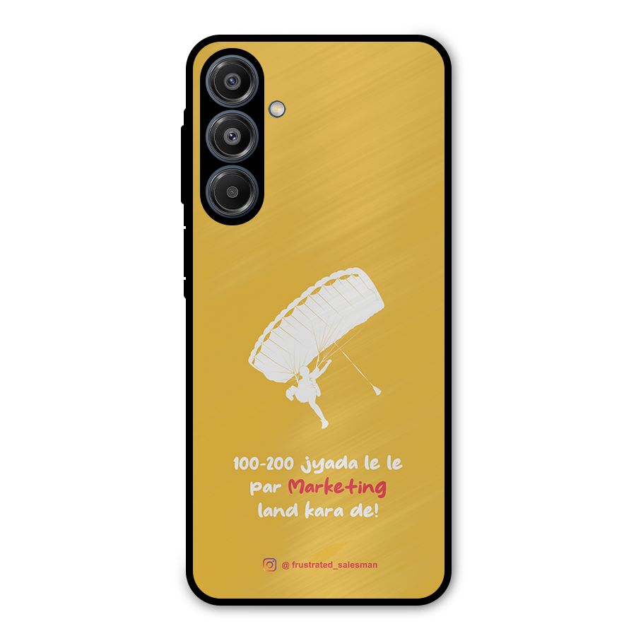 Marketing Land Kara De Mustard Yellow Metal Back Case for Galaxy A16 5G