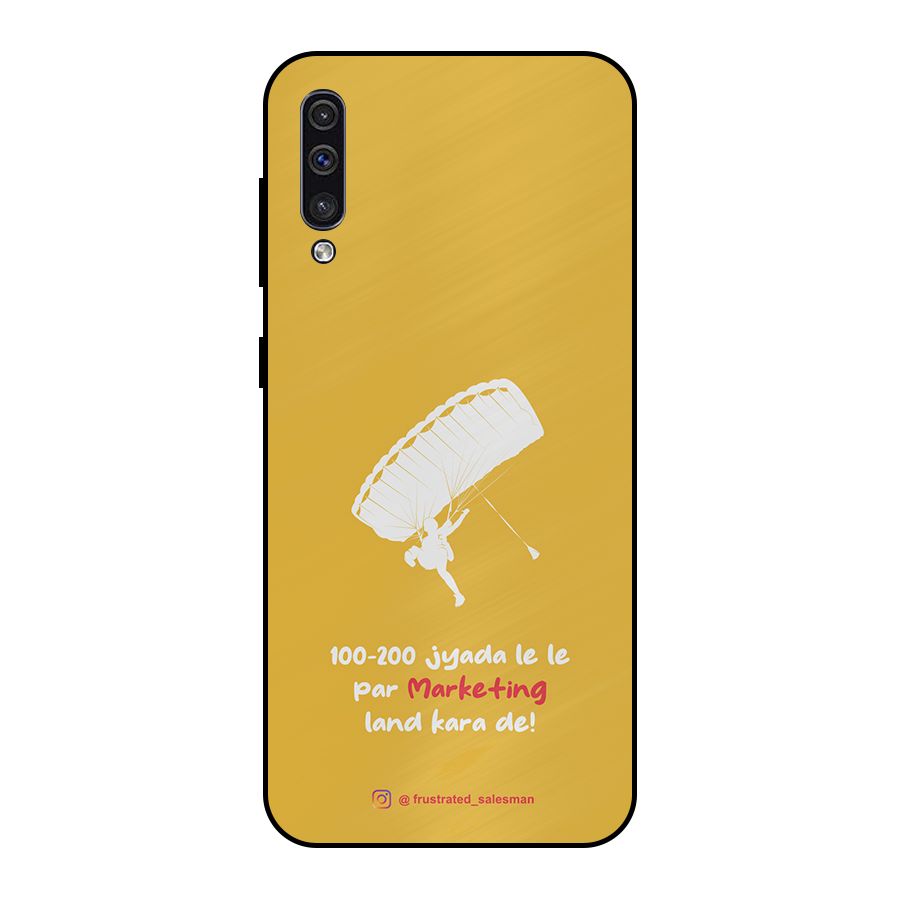 Marketing Land Kara De Mustard Yellow Metal Back Case for Galaxy A30s