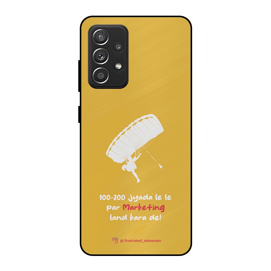 Marketing Land Kara De Mustard Yellow Metal Back Case for Galaxy A52s 5G