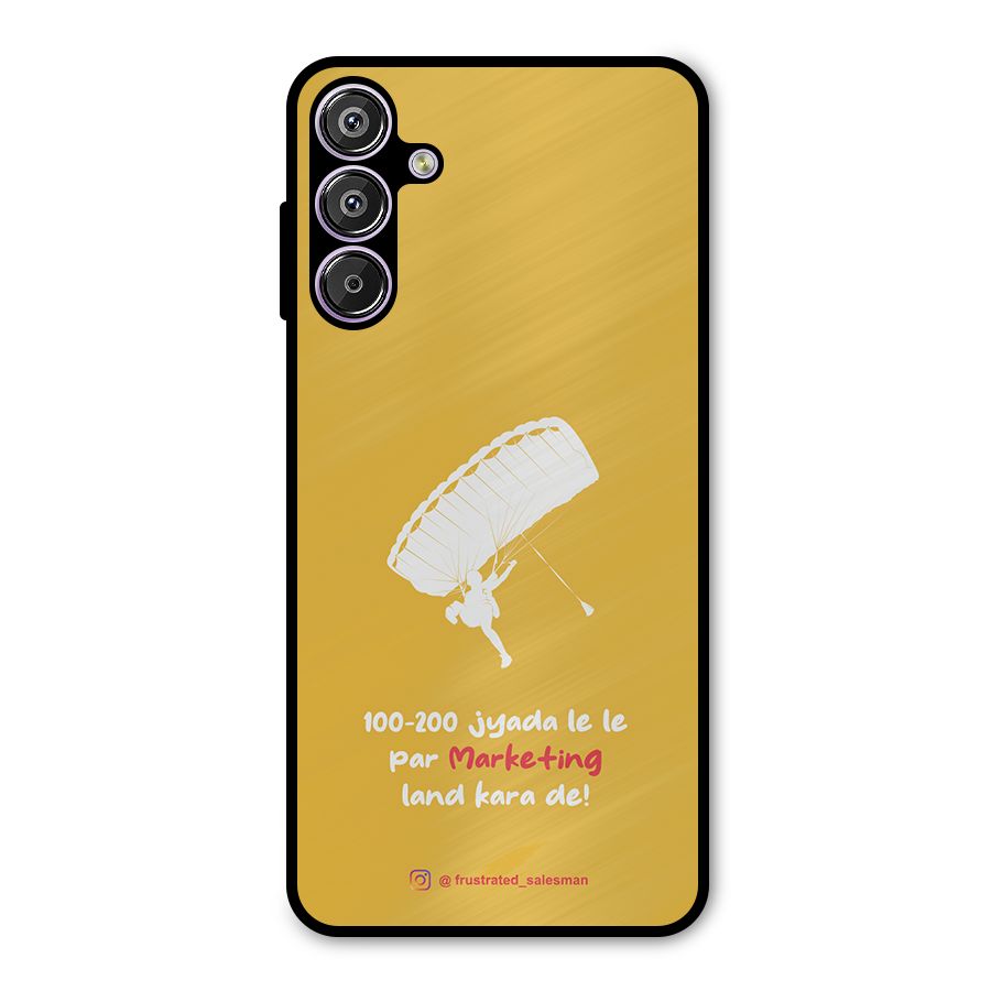 Marketing Land Kara De Mustard Yellow Metal Back Case for Galaxy F15