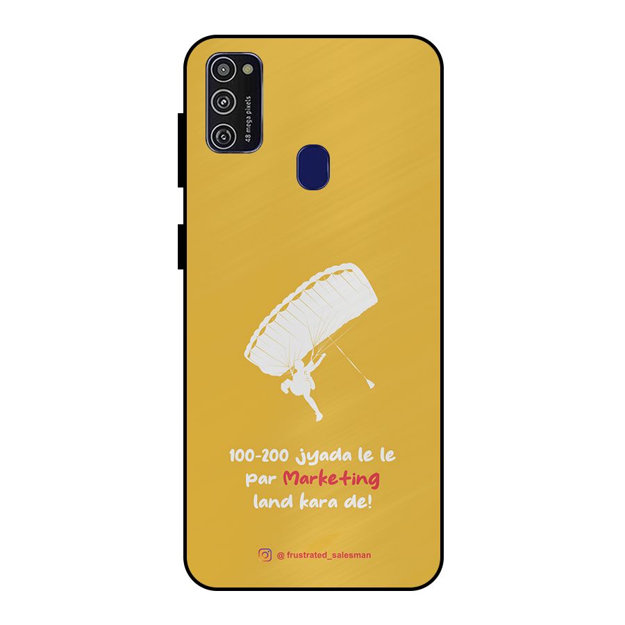 Marketing Land Kara De Mustard Yellow Metal Back Case for Galaxy M21