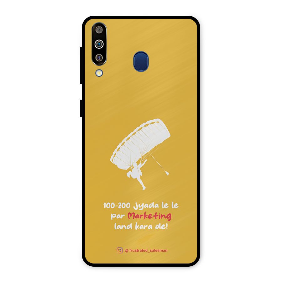 Marketing Land Kara De Mustard Yellow Metal Back Case for Galaxy M30