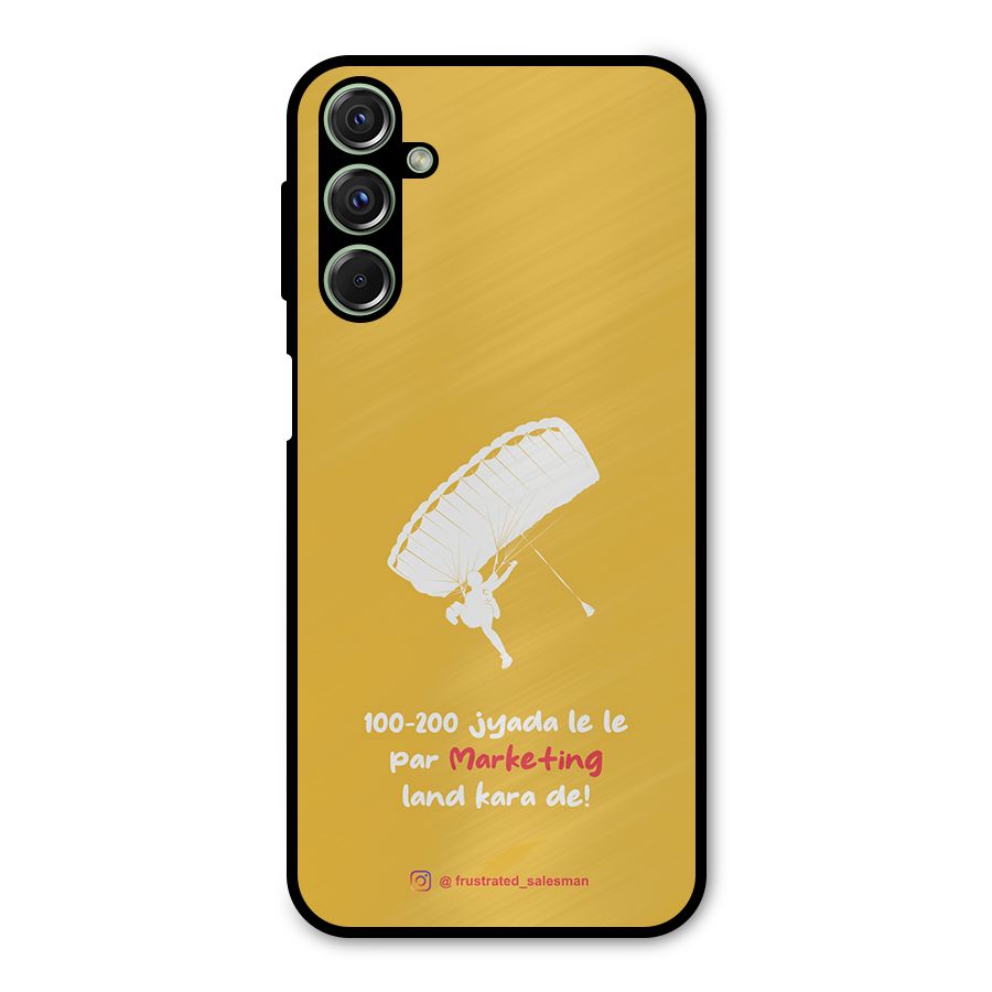 Marketing Land Kara De Mustard Yellow Metal Back Case for Galaxy M34